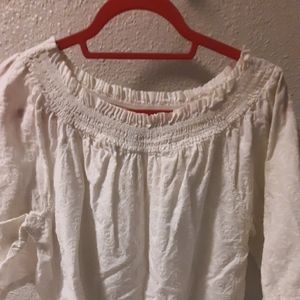White peasant top